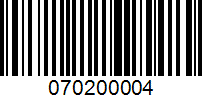 Barcode for 070200004