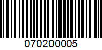 Barcode for 070200005