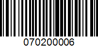 Barcode for 070200006