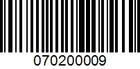 Barcode for 070200009