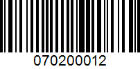 Barcode for 070200012