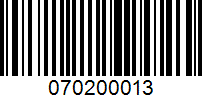 Barcode for 070200013