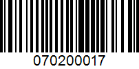 Barcode for 070200017