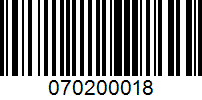 Barcode for 070200018