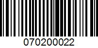 Barcode for 070200022