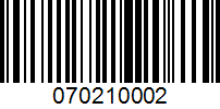 Barcode for 070210002