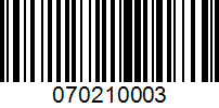 Barcode for 070210003