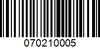 Barcode for 070210005