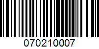 Barcode for 070210007