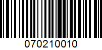 Barcode for 070210010