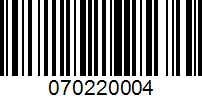 Barcode for 070220004