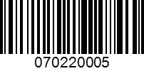 Barcode for 070220005