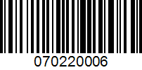 Barcode for 070220006