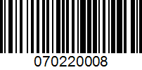 Barcode for 070220008