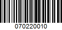 Barcode for 070220010