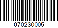 Barcode for 070230005
