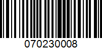 Barcode for 070230008