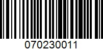Barcode for 070230011
