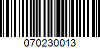 Barcode for 070230013