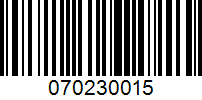 Barcode for 070230015