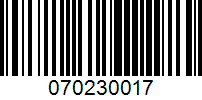 Barcode for 070230017