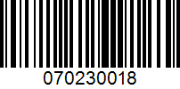 Barcode for 070230018