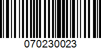 Barcode for 070230023