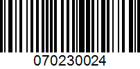 Barcode for 070230024