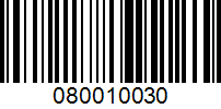 Barcode for 080010030