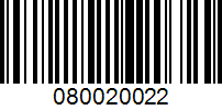 Barcode for 080020022