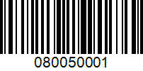 Barcode for 080050001