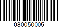 Barcode for 080050005