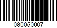 Barcode for 080050007