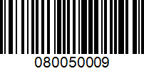 Barcode for 080050009