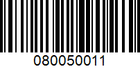 Barcode for 080050011