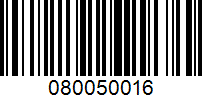 Barcode for 080050016