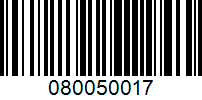 Barcode for 080050017