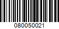 Barcode for 080050021