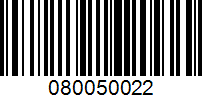 Barcode for 080050022