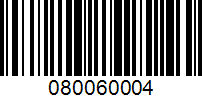 Barcode for 080060004