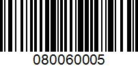 Barcode for 080060005