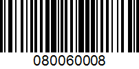 Barcode for 080060008