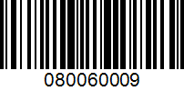 Barcode for 080060009