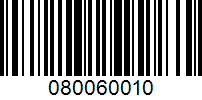 Barcode for 080060010