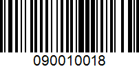 Barcode for 090010018