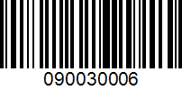 Barcode for 090030006