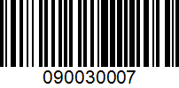 Barcode for 090030007