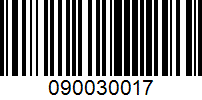 Barcode for 090030017