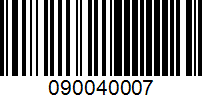 Barcode for 090040007