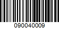 Barcode for 090040009